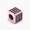 10 Pcs/ Lot Micro Inlaid Zircon Square Shape Beads Charm DIY Jewelry Making Bracelet Necklace Components Accessories Wholesale