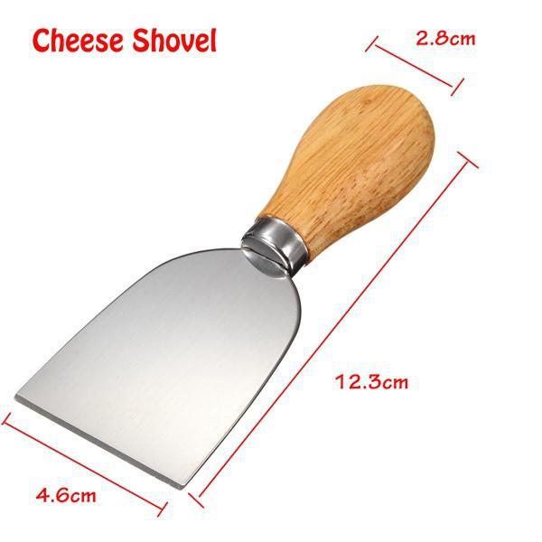 4pcs/set Wood Handle Sets Bard Set Oak Bamboo Cheese Cutter Knife Slicer Kit Kitchen Cheedse Cutter Useful Cooking Tools