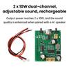 10W+10W 2 Channel Stereo Bluetooth Amplifier Board DC5V/3.7V TWS Adjustable Tone Rechargeable Audio Power Amplifier Board