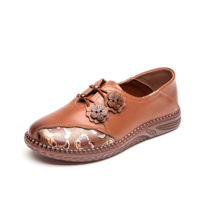 

Возврату и обмену не подлежит [Распродажа] Первый слой туфель из коровьей кожи, натуральная кожа, мягкая подошва, новые бабушкины одинарные туфли на плоской подошве. 41 коричневый