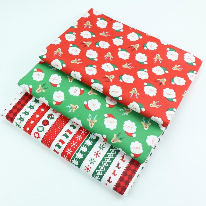 Christmas Series Twill Cotton Fabric Patchwork Tissue Cloth  DIY Needlework Sewing Quilting Handmade Material Tecido