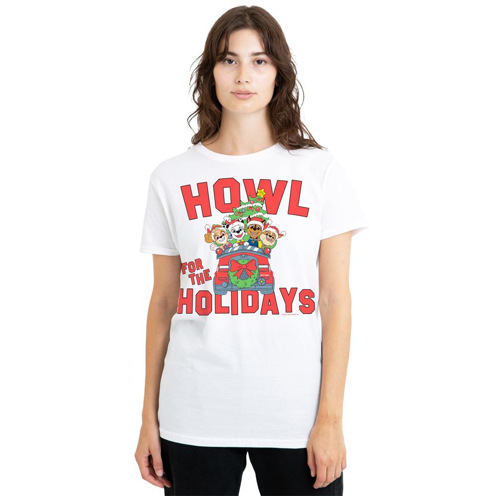 Paw Patrol Unisex Adult Howl For The Christmas Holidays T-Shirt