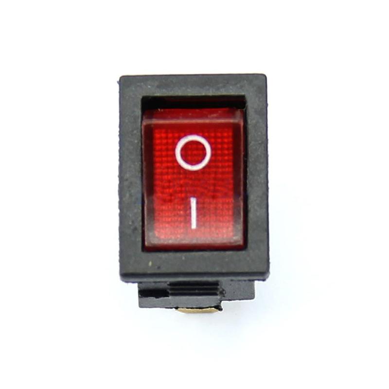 5Pcs 3 Pin Red ON-OFF SPST Snap In Boat Rocker Switch AC 6A/250V 10A/125V E335A6