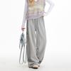 New street dance striped sports pants for women 2026, jazz dance long pants, wide-leg straight pants