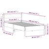 VidaXL Bed Frames with Headboard, Single Bed with Slat Base, Adult Bed, Bedroom Furniture, Modern, Wax Brown 842785