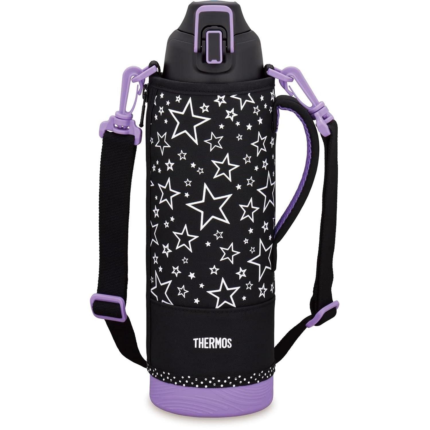 Thermos Vacuum Insulated Sports Bottle 1.5L Black Purple Cooling Only FHT-1502F BKPL
