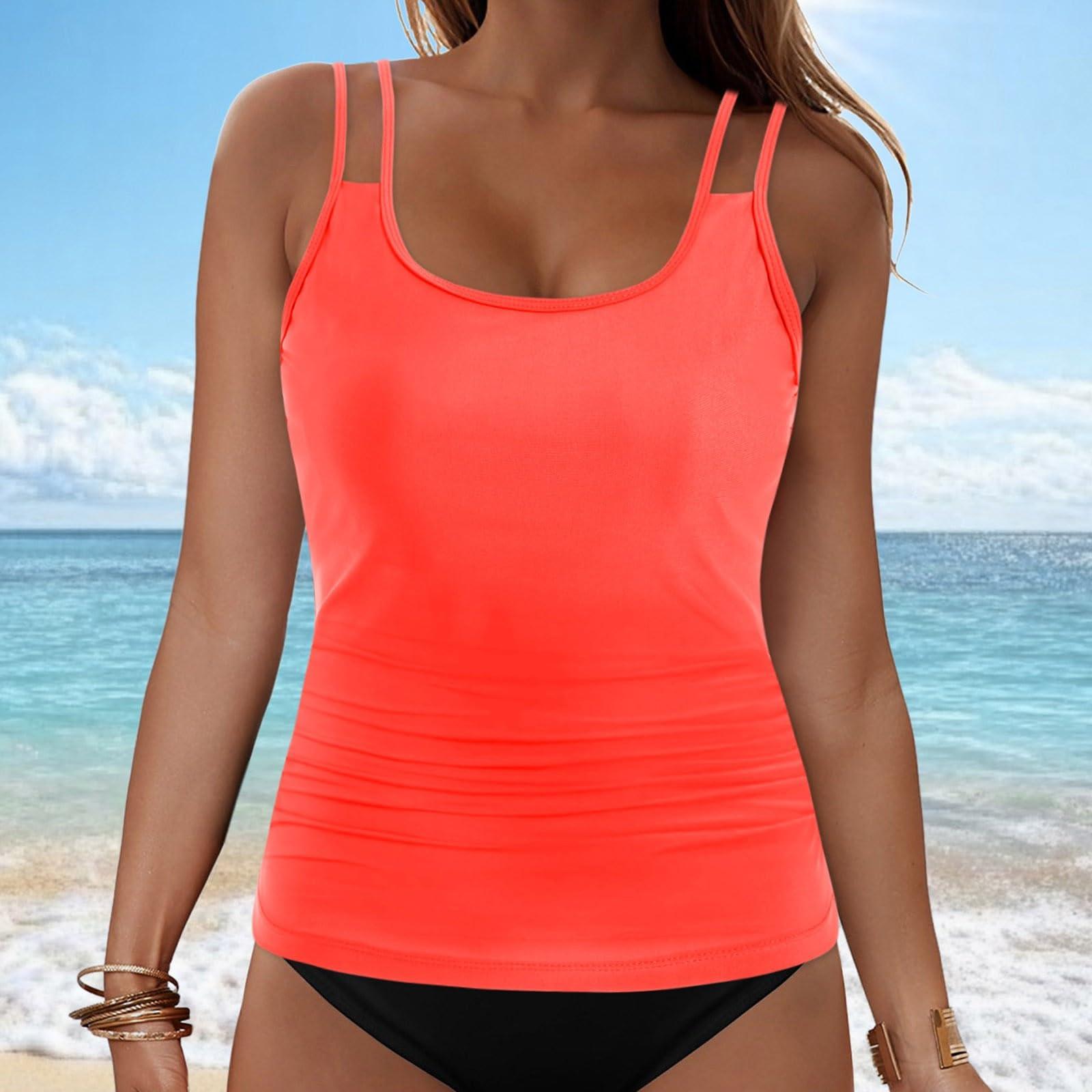Women s Split Fashion Sexy Bikini V-Neck Cross Adjustable Straps With Bra Pads No Steel Bra Swimsuit XL
