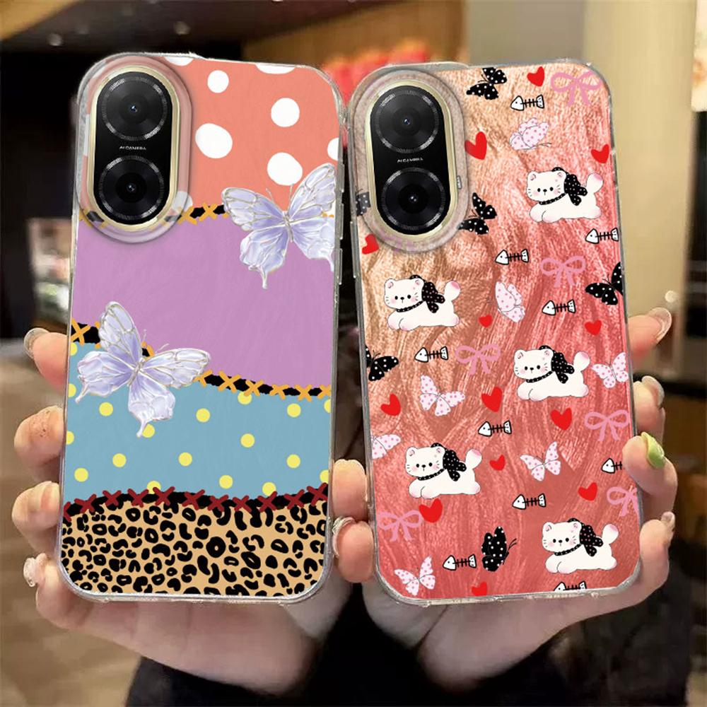 Couple Colorful Butterfly Gradient For Xiaomi Redmi A5 A4 A3 A3X A3 Pro 13C 14C Poco X7 Pro Phone Cases Cover Silicone Bumper Hard PC Back Cover