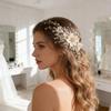 Light Luxury Wedding Hairpins Side Clips Fairy Flower Headpieces Shiny Crystal Beads Hairclips Bride Party Hair Styling Jewelry