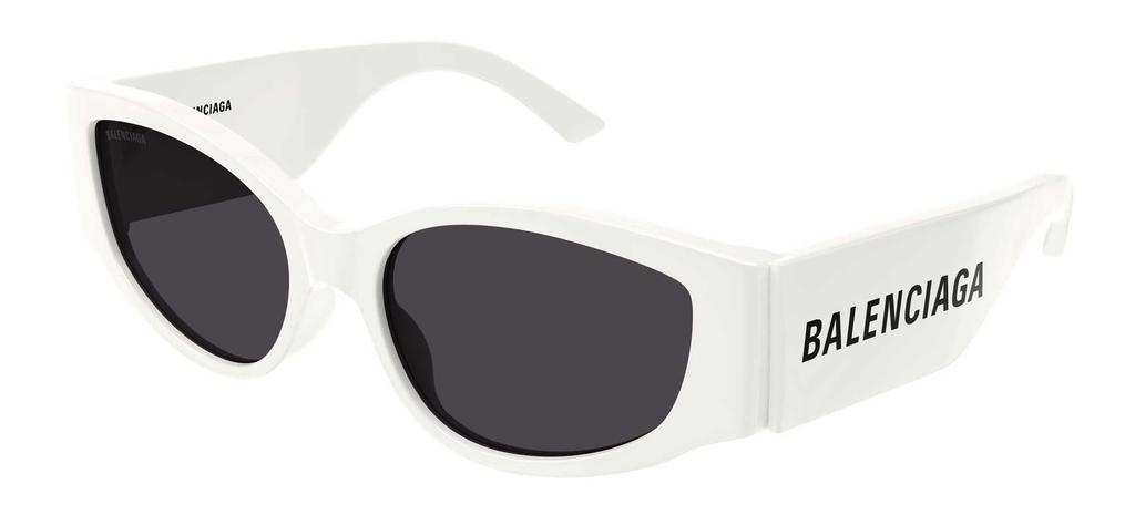 Balenciaga BB0258S White/Grey 58/18/145 Women's Sunglasses, White, 58/18/145