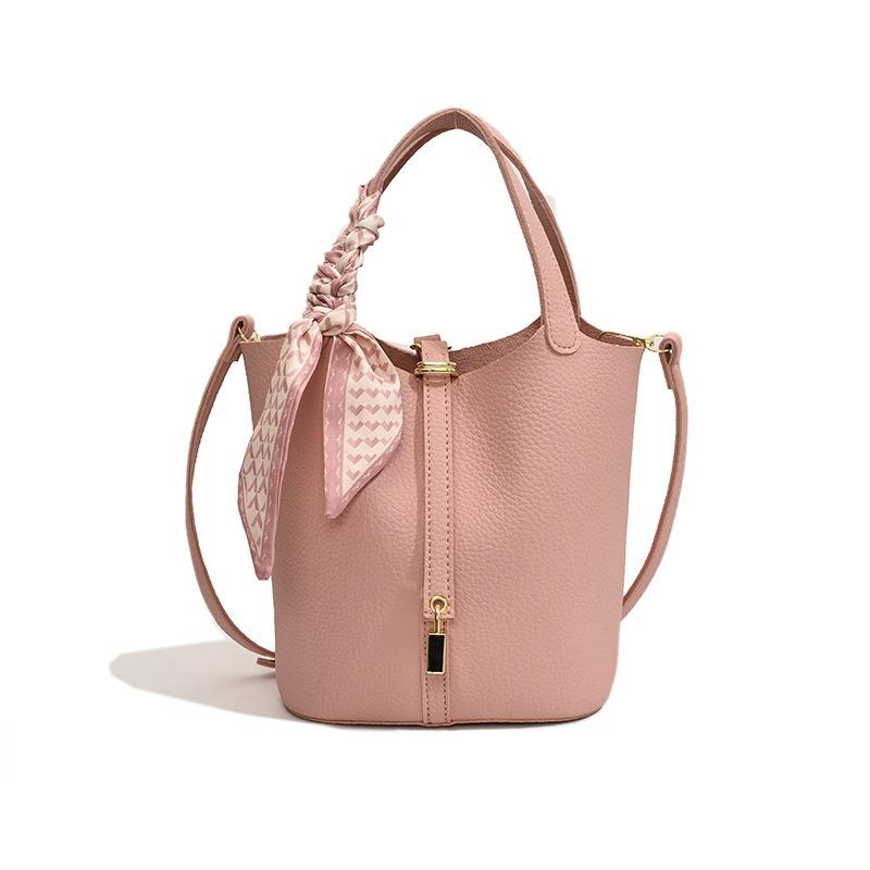 Street trend fashion hand carrying bucket bag women's new simple and versatile single shoulder casual messenger bag