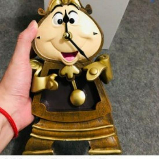 Beauty and the Beast Collection: Lumiere Candelabra & Cogsworth Pendulum Resin Table Clocks