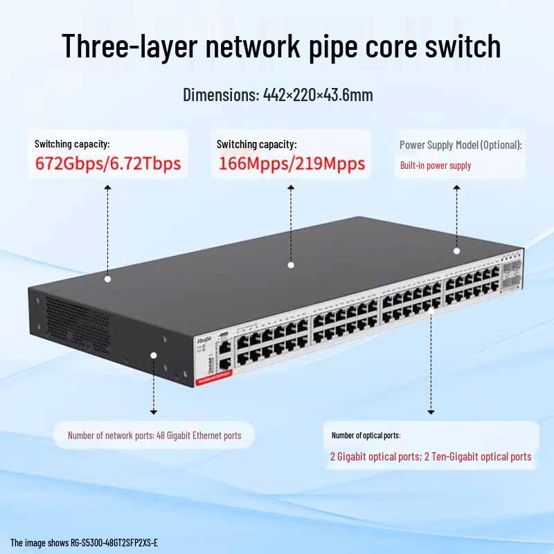 Ruijie RG-S5300-48GT2SFP2XS-E 48-Port Layer 3 Managed Core Switch