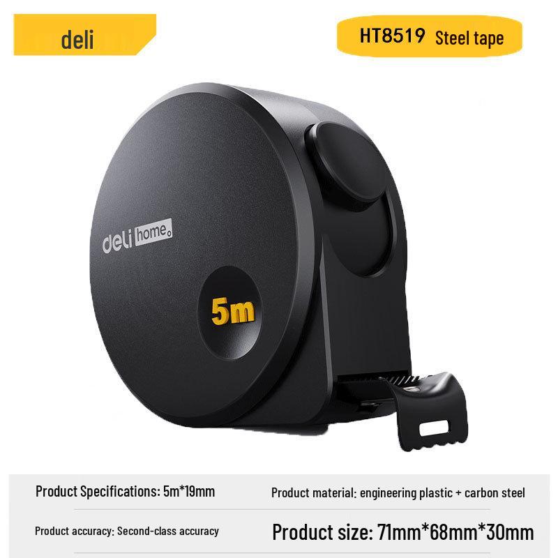 Deli Tools 3/5M High-Precision Steel Tape Measure, Thickened Household Measuring Tape HT8316