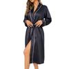2025 Lightweight Women's Ice Silk Cardigan Robe - Elegant Home Fashion Wear