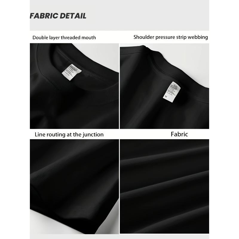 T-shirt imprimé tendance à manches courtes pour homme, taille européenne, poids lourd, pur coton, nouvelle collection été en grandes tailles, haut décontracté polyvalent