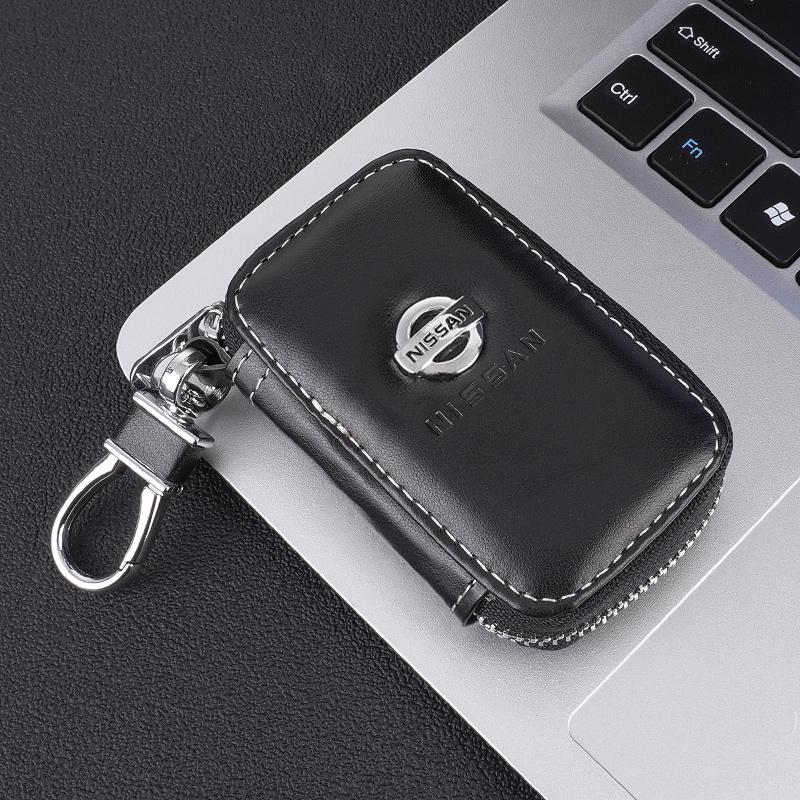 Mini Leather Car Key Case Cover Bag Protect Accessory For Nissan 350Z 370Z Altima Qashqai Serena Sylphy X-Trail Livina MARCH