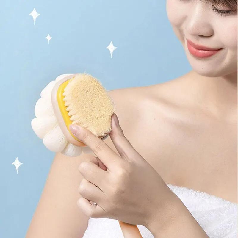 Badebürste Rücken Körper Bad Dusche Schwamm Schrubberbürsten mit Griff Peeling Peeling Haut Massagegerät Peeling Badezimmerbürste