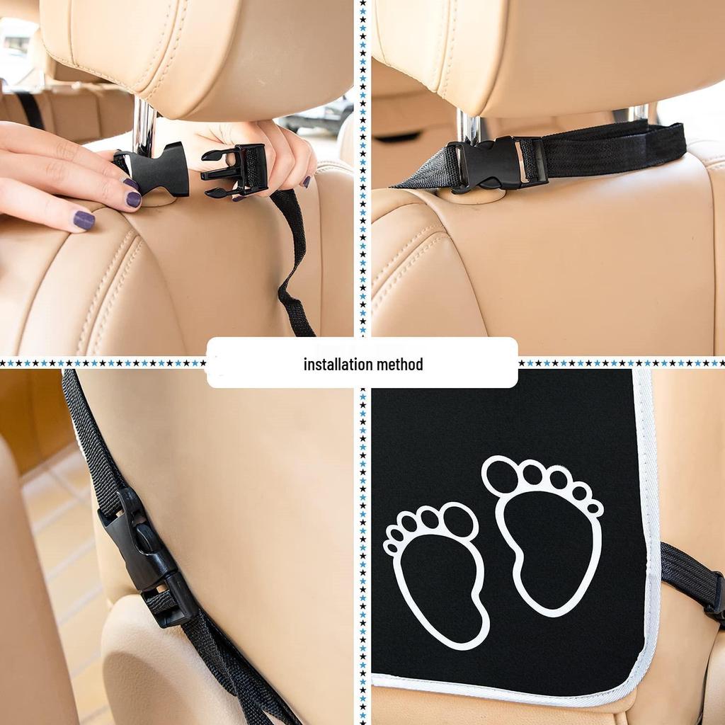 Anti-Scratch Car Seat Kick Mat - Protects Seat Back