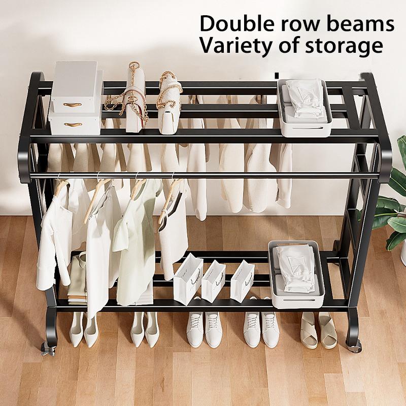 Clothes Rack Household Indoor Bedroom Balcony Drying Hanger Floor-To-Ceiling Coat Rack Thickening Simple Drying Rack
