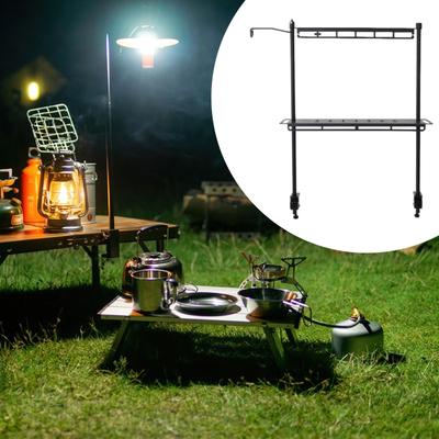 Camping Lantern Stand Lamp Hanger Easy To Install Practical Storage Rack with Table Clamp