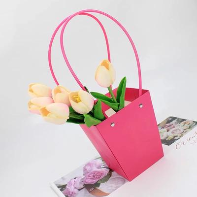 Wedding Party Rose Flower Gift Box Flower Bouquets Packaging Paper Box Carry Bag Storage Basket  Valentine'S Day Birthday 10PCS