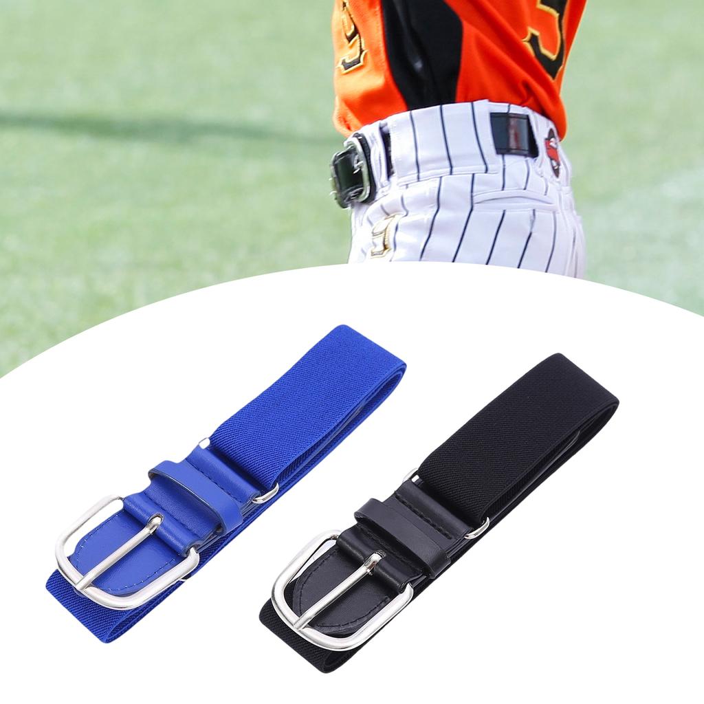 Teenage Elastic Baseball Waist Belt Stretchy Softball Waist Band Fashionable Decorative Alloy Buckle Waistband