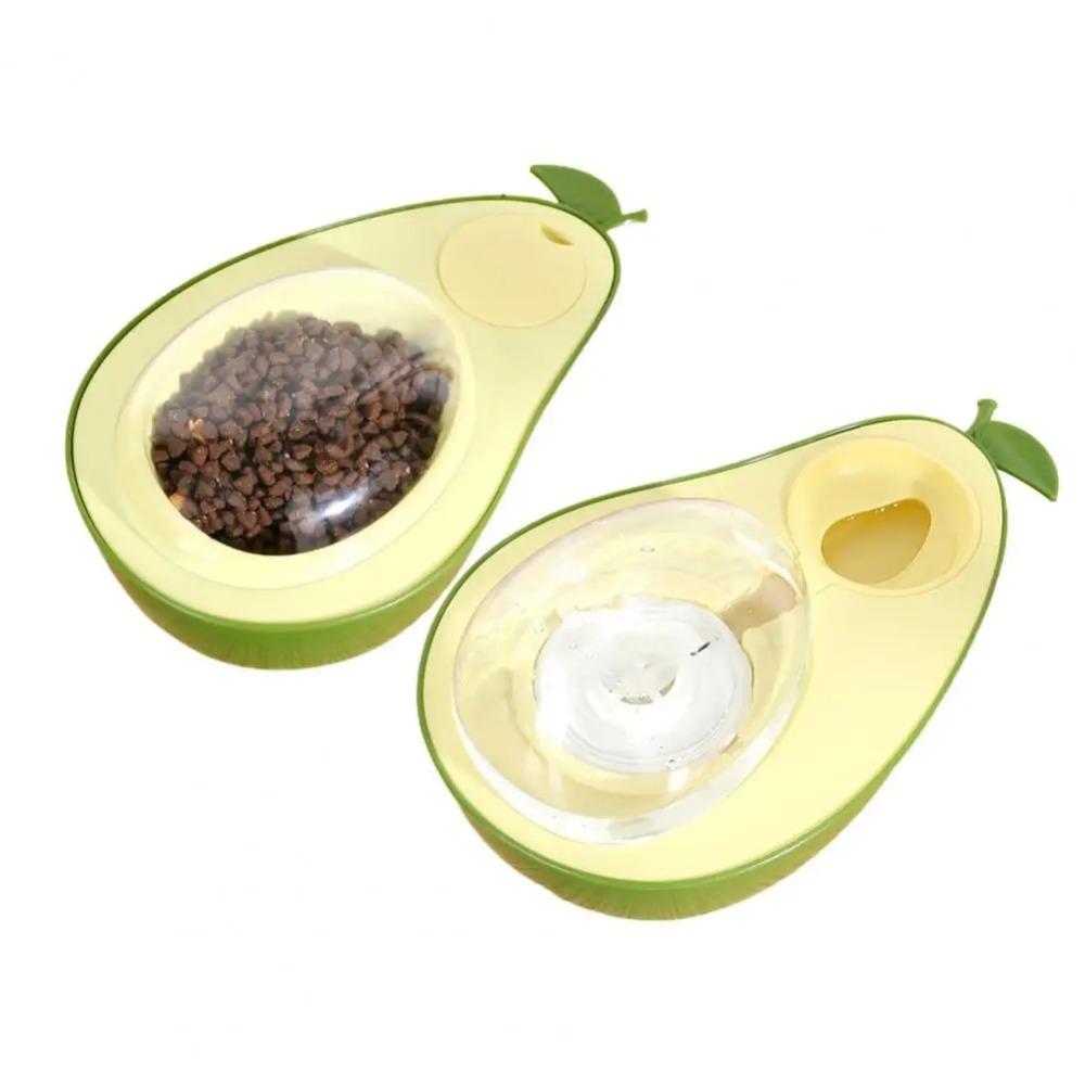 Multi-functional Cat Slow Food Bowl Avocado Shape Pet Automatic Water For Dogs and Cats