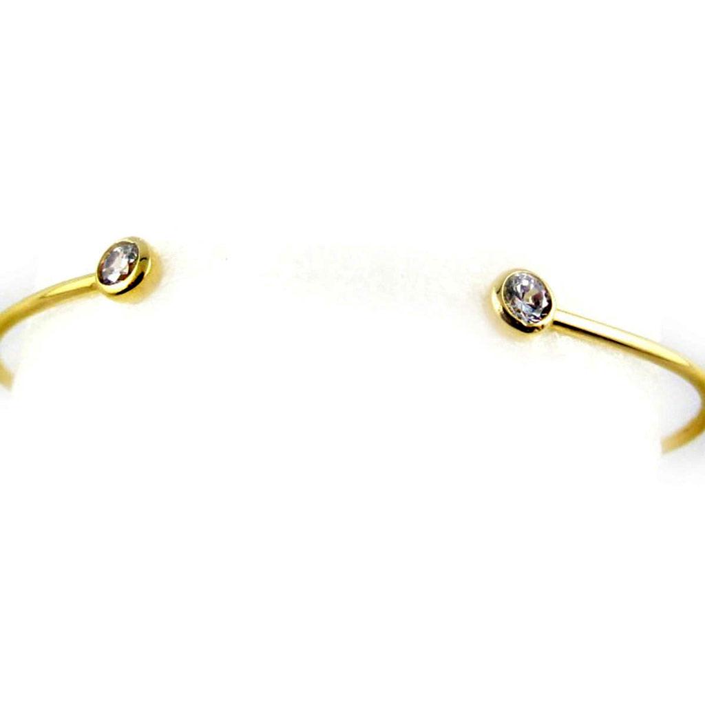 Les Trésors De Lily [L0060] - White 'Unique' Gold Plated Bracelet