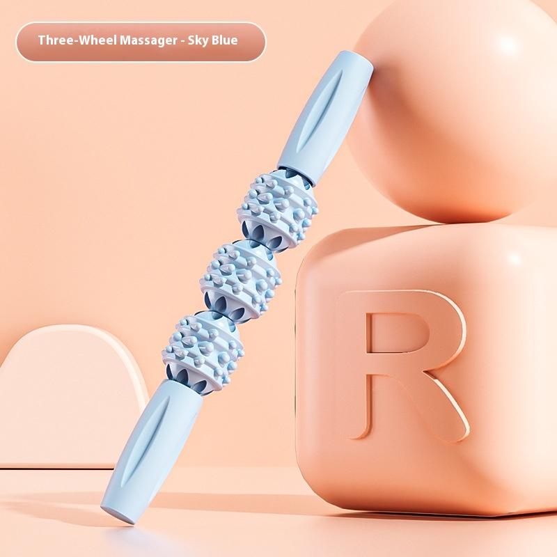 Gear Massage Stick Yoga Deep Muscle Relaxation Massage Shaft Personal Training Fascia Roller Plastic Roller Stick Shaft Fitness