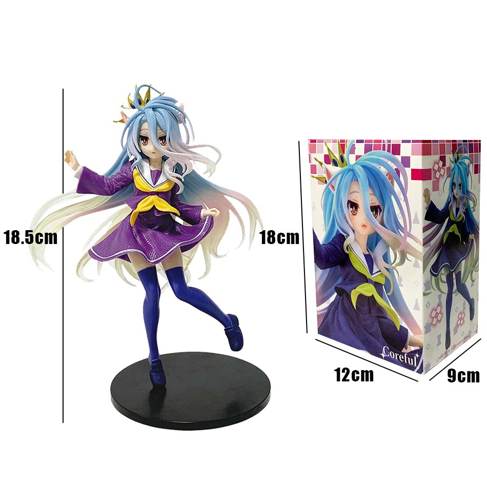 19CM Anime NGNL No Game No Life White "Figure Anime PVC Anime Action Figures Model Collection Ornament Anime Model Toy Gift