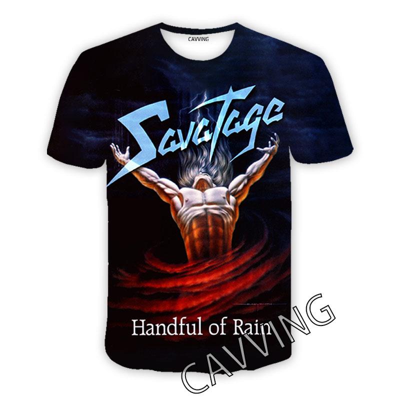 Neue Mode Damen/Herren 3D-Druck Savatage Rock Lässig T-Shirts Hip Hop T-Shirts Harajuku Styles Oberteile Kleidung Größe : S-7XL M gray