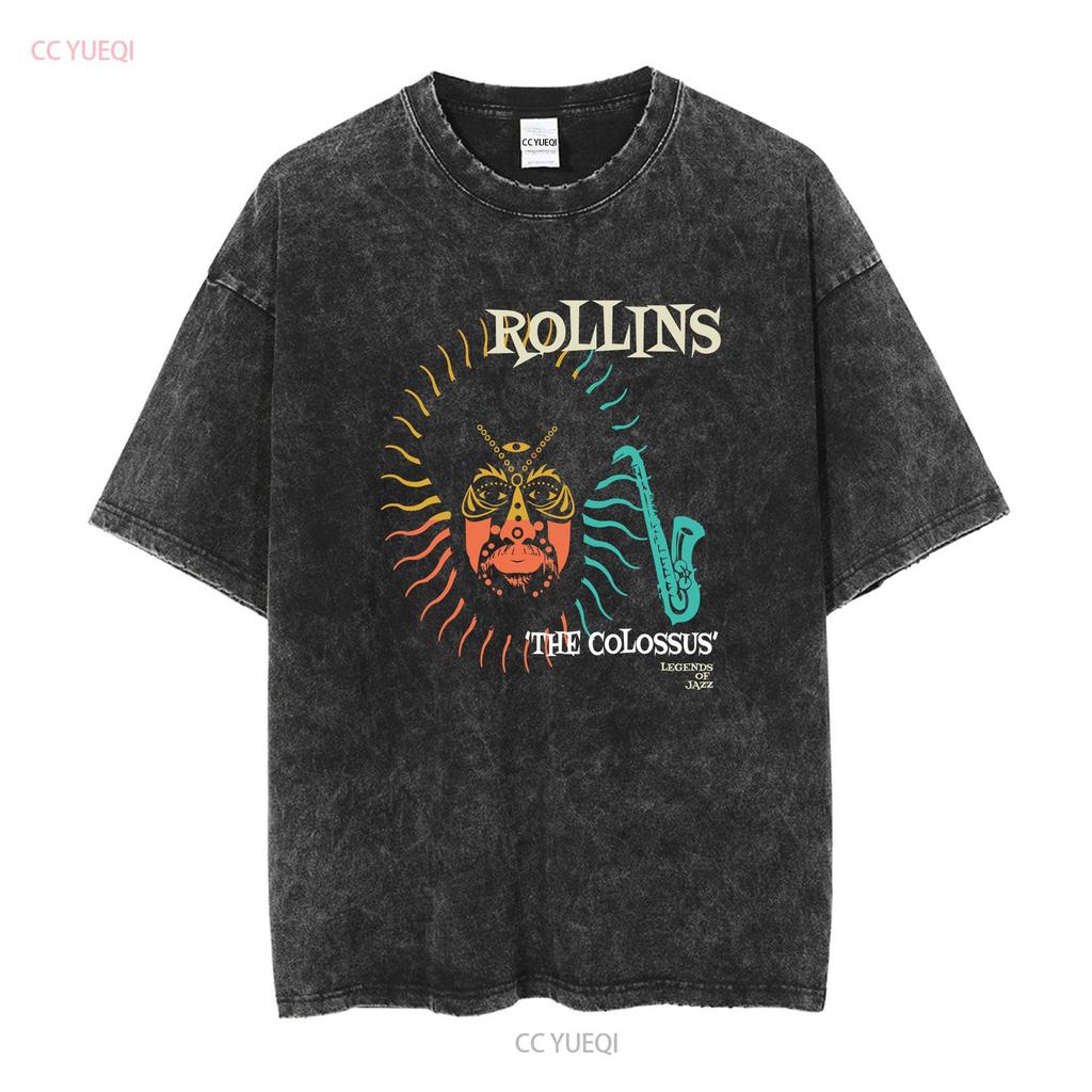 Sonny Rollins Jazz Oofficiell T-shirt långa eller korta ärmar vintage Tvättade designkläder Vardaglig grafisk Snygg streetwear