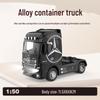 1:50 Alloy Container Transport Truck Model Toy Vehicle Gift Ornament