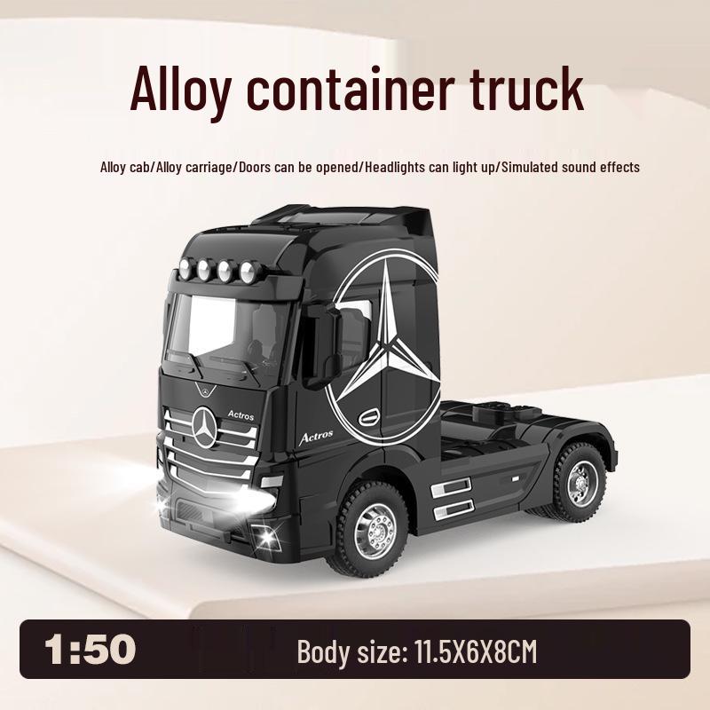 1:50 Alloy Container Transport Truck Model Toy Vehicle Gift Ornament