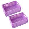 Small Storage Baskets, Plastic Stackable Storage Box Desktop Storage Organizers