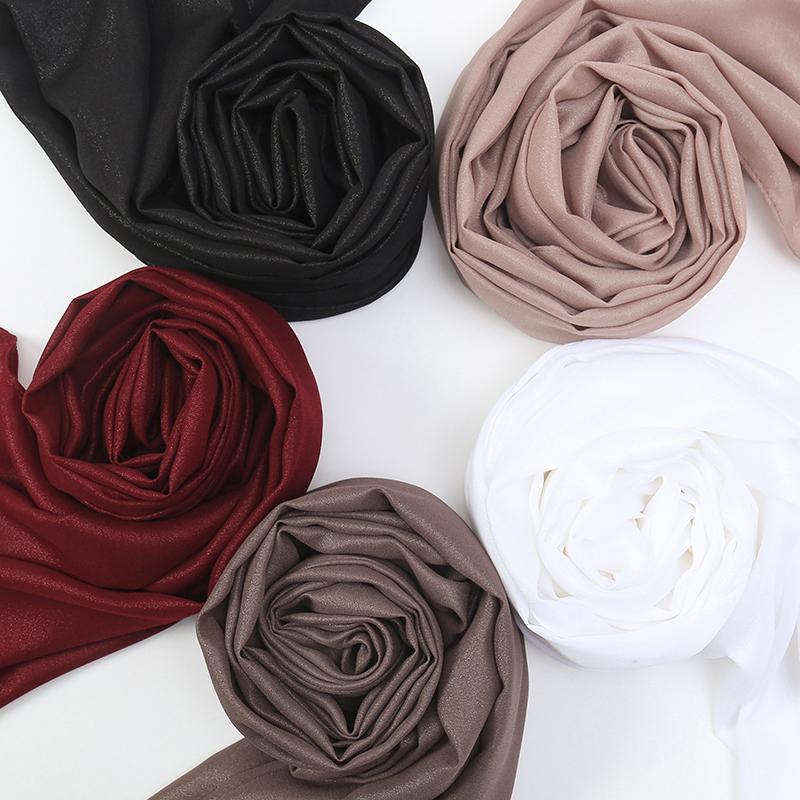 Classic Muslim Girl Chiffon Hijab Scarf Women Long Head Wrap For Women Wedding Hijabs Scarves Veil Headscarf Islamic Turban