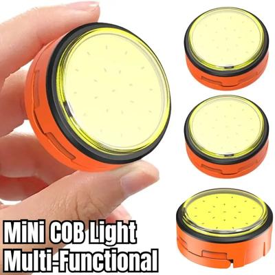 MiNi Portable 30COB Light Tent Lantern Emergency Work Light Keychain  Multi-Functional Flashlight Household Light with Magnetic