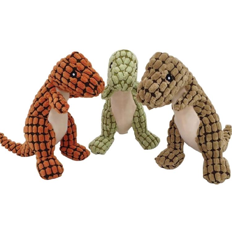 Dogs Squeak Toy Soft Stuffed Plush Dinosaur Chew Toy for Small Medium Puppies 1