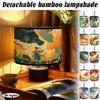 Japanese Style Lamp Shade Bamboo Art Light Cover Bar Cafe Homestay Restaurant Decor Chandelier 30cm Home Bedside Wall Lamp Cover