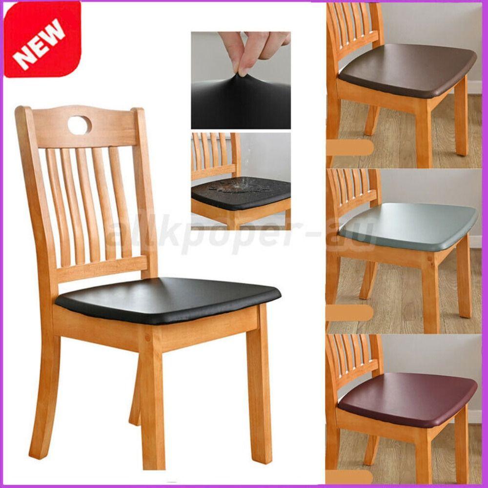 

Чехлы на стулья из искусственной кожи для столовой, съемный защитный чехол для стула для кухни, отеля