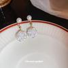 Elegant French Silver Needle Pearl Stud Earrings - Simple and Versatile Design