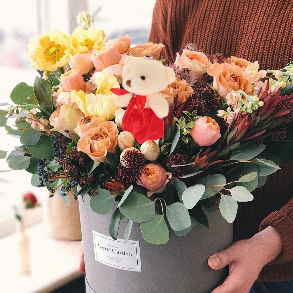 [iplusmile] 10pcs Mini Teddy Bear Plush Toys Stuffed Doll Lovers Hanging Doll Pendant Wedding Gift Box Doll Toys Wedding Decoration Party Favors Baby