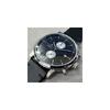 Salvatore Marra Unisex Analog Quartz Watch Slim Design Chronograph Leather Strap Silver Black