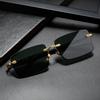 3pcs Unframed Metal Fashion Glasses for Men Women Stylish Decorative Lenses Frame Lightweight Comfortable Design for Everyday