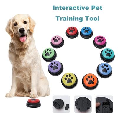 Bouton de communication pour chien Bouton de dressage de chien Bouton d'enregistrement et de répétition de la parole Outil interactif de communication pour animaux de compagnie