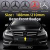 1pc 188mm 210mm Car Front Grill Badges Lid Covers Logo Sticker For Mercedes Benz AMG Class W205 W203 GLC GLK W206 W220 A180 W211