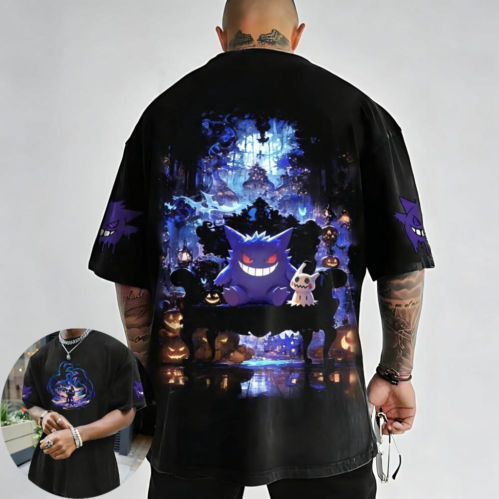 

Gengar Mimikyu Anime Multi functional T-shirt for Men and Women XS
