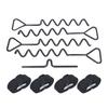 Ground Anchors Multifunctional Steel Stakes Anchor Kit for Trampoline Shed Swing Tent Black