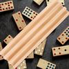 NOLITOY Domino Rack, Set of 4, Wooden Domino Stand Holder, for Dominoes, Mahjong Tiles, Playing Cards, Games, Organization, Display, 25cm